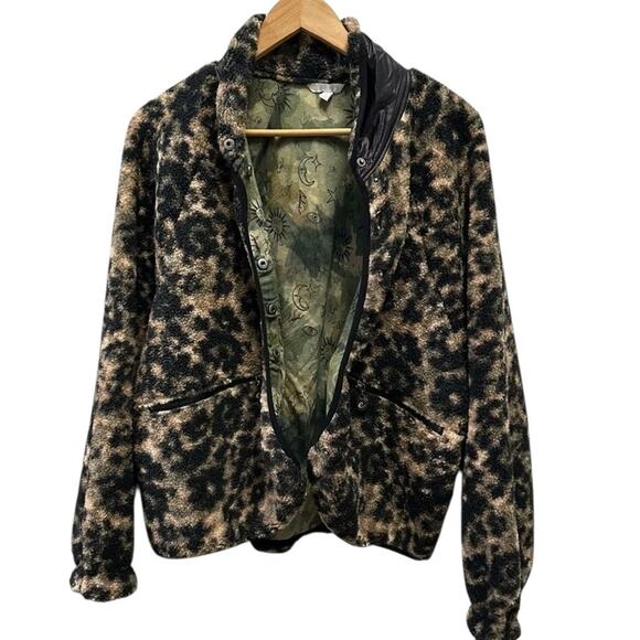 NWOT! Johnny Was Calme Bamboo Blend Leopard Print Fleece Jacket - Size Large - Picture 3 of 9